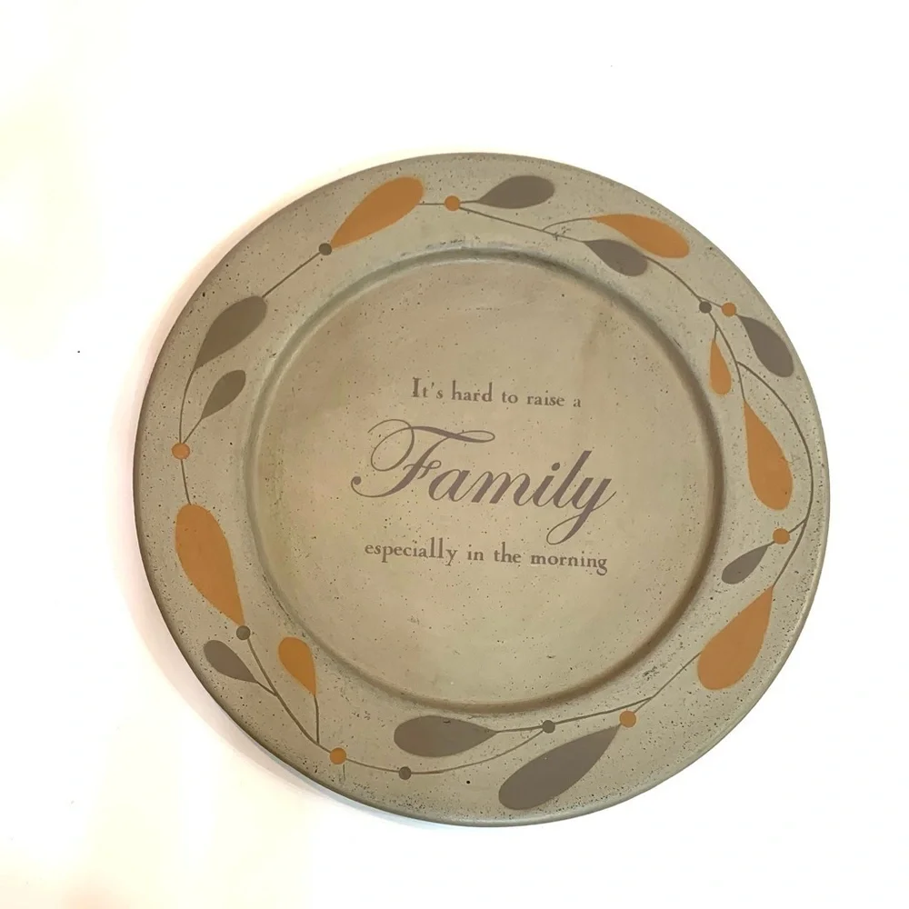 Sabrina Wingren Primitive Decorative Plate 11” It’s Hard to Raise a Family- New